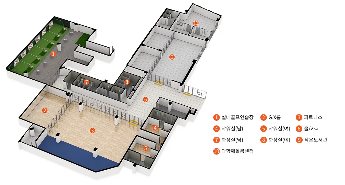 전주 라온프라이빗 퍼스티브 커뮤니티 시설 배치 그림
